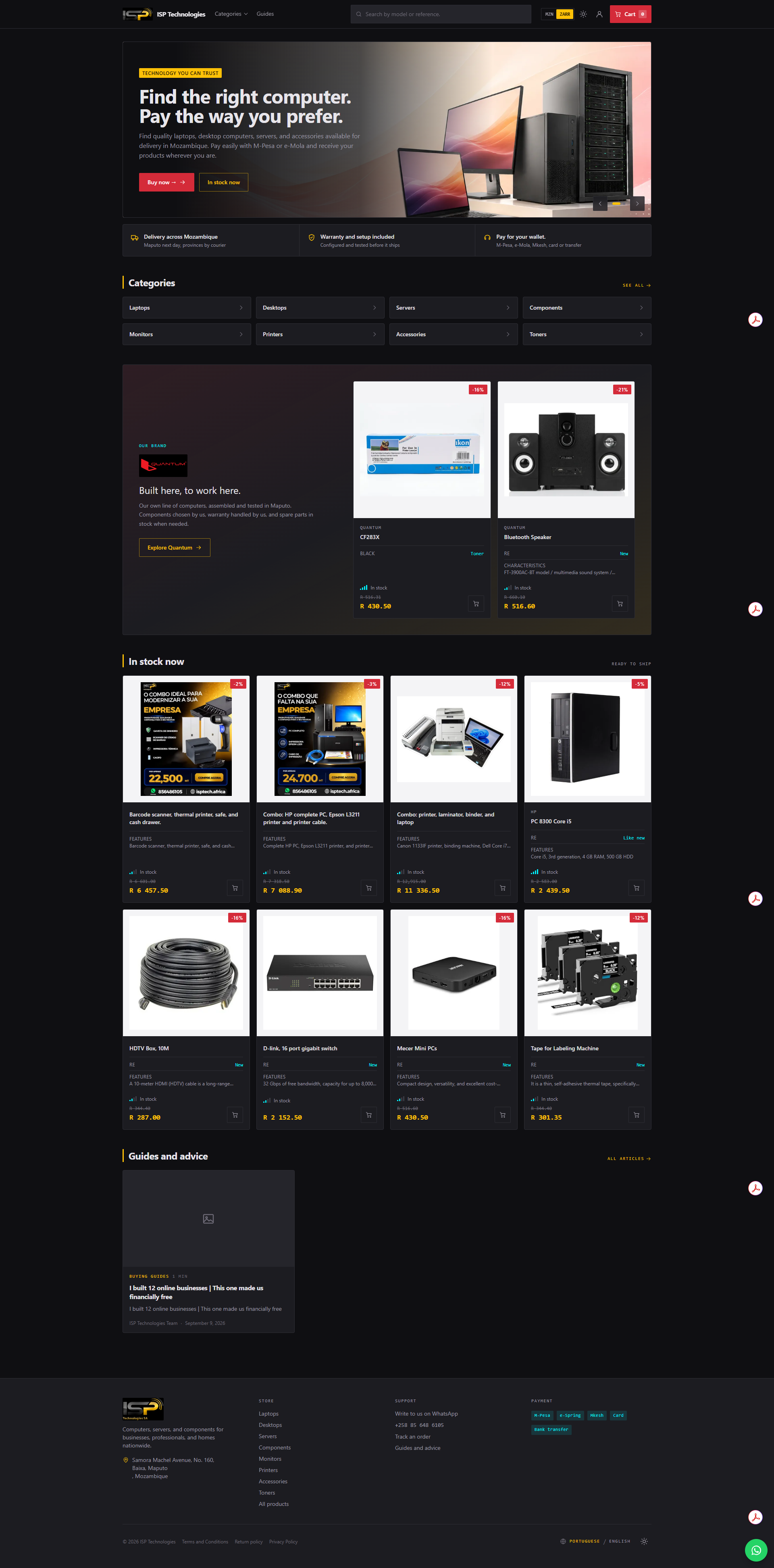 Isptech Ecommerce Website
